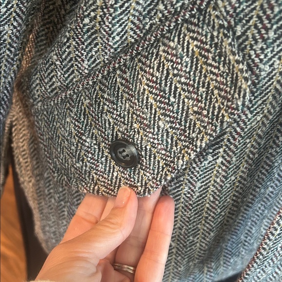 Vintage Jordan & Cole Women's Gray Tweed Wool Blend Belted Blazer Sz S - Picture 3 of 5